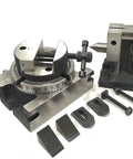 4 Inch 100 Mm Rotary Table Kit With Tailstock M6 Clamp Set And Round Vices For Precision Milling 360 Degree Graduated Platform