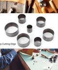 Leather Hole Punch Die Set 7 Piece Round Cutter Kit For Handmade DIY Leather Craft with cutting dies in sizes 20mm to 50mm