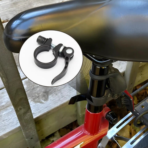 31.8mm Aluminum Bicycle Seat Post Clamp Quick Release Collar Type 1 Hollow Ergonomic Design Lightweight and Secure