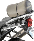 Motorcycle with 20 Piece 36 Inch Bungee Cords With Hooks Adjustable Elastic Tie Downs For Transporting And Securing Small Loads attached