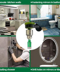 Diamond Core Drill Bit Kit With Vacuum Brazed Technology For Dry Drilling Tile Porcelain Ceramic Stone shown with tile installations