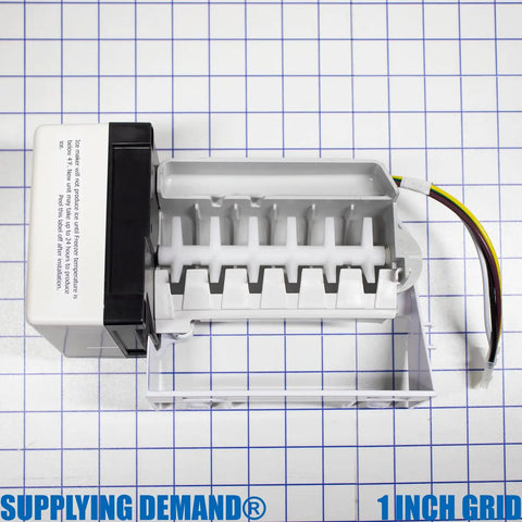 Refrigerator Ice Maker Assembly Replacement W10251076 W10122576 Model Specific Not Universal Fits Side By Side Refrigerators 120V 6 Cube Mold 4 Pin Harness Easy Install Plug And Play.