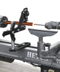 Wood Lathe Steady Rest With Neoprene Ball Bearing Wheels For Vibration Reduction on a lathe stabilizing a spindle