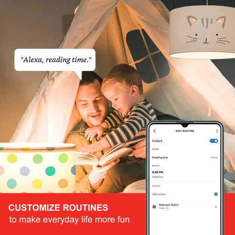 Alexa Enabled Smart LED Bulbs Bundle With Hub 2700K Soft White A19 Dimmable 800 Lumens 60W Equivalent E26 Base Includes 1 Smart Hub And 2 LED Bulbs Perfect For Home Automation And Voice Control No Fuss Setup