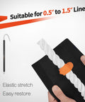Dock Line Chafe Guards 26 Inch 4 Pack Neoprene Padding That Is Skin Friendly And Non Abrasive With Two Rope Telescopic Fixation Straps shown with rope