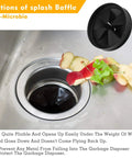 3.25 Inch Silicone Sink Baffle Replacement for Garbage Disposals above a sink opening with vegetable scraps