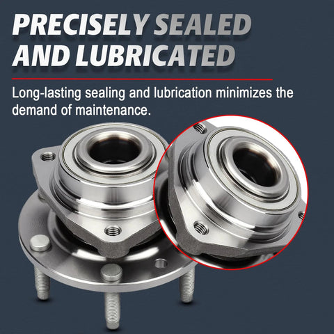 Front Wheel Bearing And Hub Assembly Replacement Set For 2000 2006 Jeep TJ Wrangler And 1999 2001 Cherokee 5 Lug Non ABS