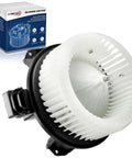 Product image of AC Blower Motor Fan Replacement for Ford Edge, Fusion, Honda Pilot, Accord, Odyssey, CRV, Dodge Ram 1500 Avenger Caliber, Jeep Patriot Compass, Lincoln HVAC Heater Blower Motor 700203 Keep Your Ride Cool And Comfortable, showing front view with packaging box