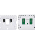 Back view of Pro Series 7 Day WiFi Programmable Thermostat With Touchscreen 4 Heat 2 Cool Multi Stage Climate Control housing and connectors