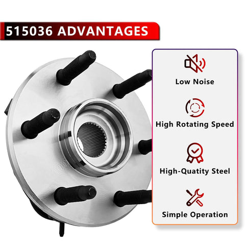 Front Wheel Hub And Bearing Assembly With ABS For 4WD GM Trucks And Vans Beefy Replacement Built To Last Cadillac Escalade EXT
