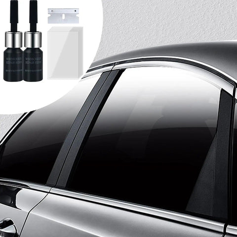 Fix Cracks Fast With Nano Glass Repair Kit For Windshields And Glass Chips Scratches Portable DIY Windshield Repair Tool next to car window