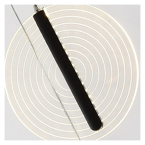 Modern Minimalist Three-Stage Creative Pendant Light Dining Table Indoor Living Room Bar Golden/Black LED Light (Colour: BlackDimmable Size: L100-W10-H150) (Blackwarmlight L120) top view, black and transparent design.