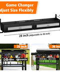 Front Griddle Caddy For 28 And 36 Inch Griddles, Large Capacity BBQ Accessory Organizer With Magnetic Tool Holder, Paper Towel Holder, And Outdoor Grill Storage To Keep Your Station Neat - shown with adjustable size for different griddles