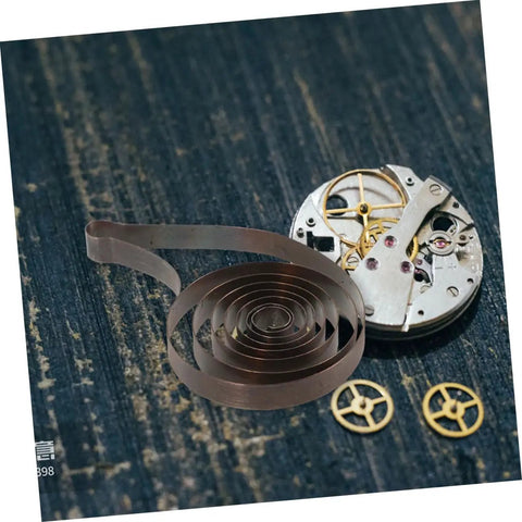 4 Pack Steel Clock Main Springs For Mechanical Clocks Replacement Parts, Windup Power Spring Kit For Maintenance And Restoration shot