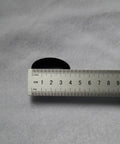 Fuchi Kashira Iron Alloy Set For Samurai Tsuka Handle Ferrule Caps 01 To 07 with ruler showing dimensions for restoration