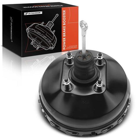 Ultra Heavy Duty Vacuum Brake Booster For GMC Yukon Tahoe Chevy C1500 K1500 1997 To 2001, black steel diaphragm with part detail.