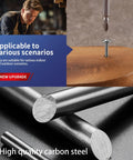 Number 8 X 1-1/4 Wood Screws 500 Piece Pack 410 Stainless Steel Truss Head Fasteners in use with a screwdriver