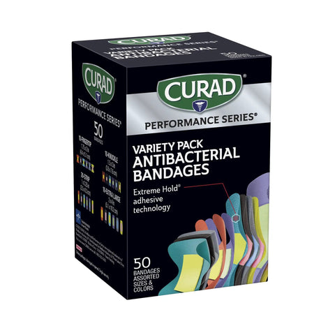 Extreme Hold Antibacterial Bandages For Fingers And Knuckles, Flexible Fabric Strips, Nonstick Pad With 0.8 Percent Benzalkonium Chloride