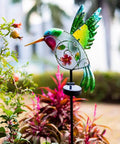 Outdoor Solar Hummingbird Garden Lights For Pathway And Patio, featuring colorful hummingbird design, perfect yard decor