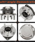 Front Wheel Hub And Bearing Assembly LH RH Fit 2012 2020 Dodge Challenger Charger And Chrysler 300 With 5 Lug ABS demonstration