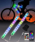 Colorful LED Bike Light Kit With Battery Box App And Remote Control Dope Color Lighting Modes For Night Riding On Electric Bicycles And Scooters