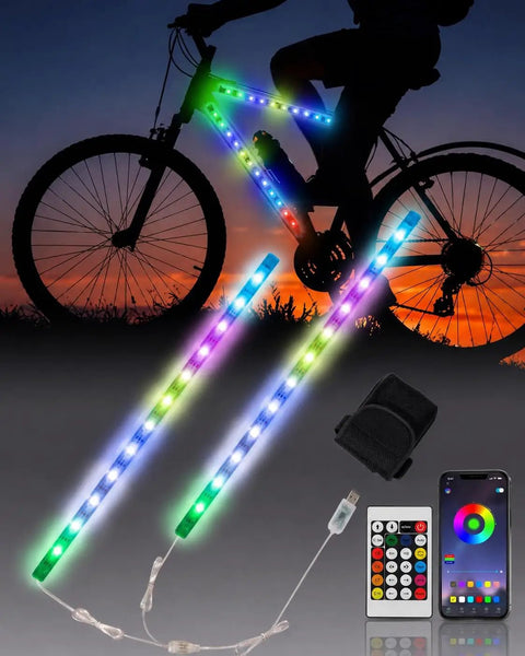 Colorful LED Bike Light Kit For Night Riding ✓