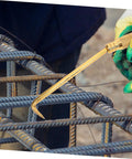 Portable Tie Tool With Hook For Quick Fence Tying On Job Sites Pro Grade Wire Twisting Tool With Textured Grip in use