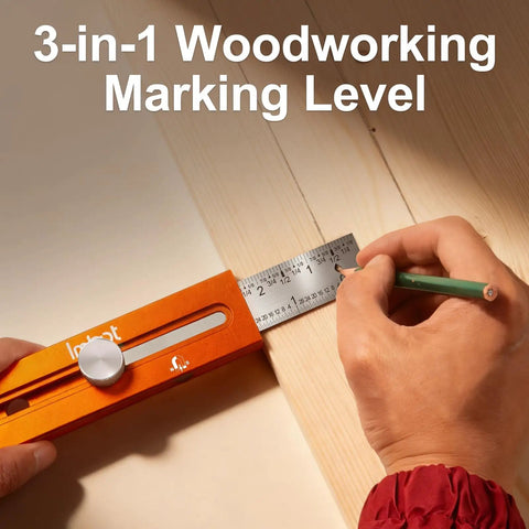 Heavy Duty Adjustable Leveling Marking Ruler With Dual Bubble Levels For Quick Plumb Alignment Hella Durable Aluminum Alloy Build Beat Down Ready To Handle Drops While Serving Up Sick Precision On Every Carpentry And Woodworking Job Site