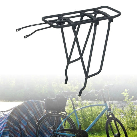 Rear Bike Rack Cargo Carrier for Most Bikes 75 kg Load Capacity Aluminum Iron Frame Heavy Duty Luggage Rack