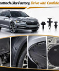 Straight Up Heavy Duty 90 Piece Auto Fastener Kit With Removal Tool Secures Engine Splash Shields Fender Wells And Bumpers Smoothly Rock Solid push clips, metal bolts, and installation details.
