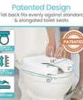 Ultra Soft Cushioned Toilet Seat Cushion For Added Comfort And Easy Clean Padded Attachment Fits Elongated And Standard Seats Donut Cushion Design Super Comfy Support For Handicap And Adults Two Inch Foam Black features 2 inch foam, fits 15 inch and 14 inch toilets with patented design