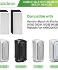 Two Pack Replacement Filter Compatible With 04383 04384 04385 04386A Air Purifier HEPA 3 In 1 Filtration Replace Part 990051000