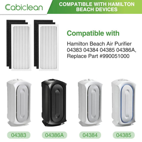 Two Pack Replacement Filter Compatible With 04383 04384 04385 04386A Air Purifier HEPA 3 In 1 Filtration Replace Part 990051000