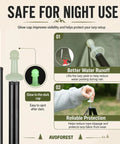 Beefy Heavy Duty Tent Poles for Tarp Adjustable 75 Inch Camping Poles 0.65 Inch Diameter, glow-in-the-dark cap illustration
