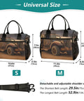 Retro Desert Cooler Bag Lunch Box For Outdoor Picnics And Camping An Insulated Reusable Tote with vintage truck print