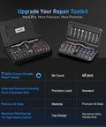 Go To All In One 74 In 1 Magnetic Ratchet Screwdriver Set with storage case and S2 steel bits for diverse repair needs