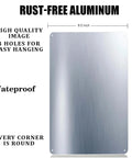 Real Deal 12X8 Inch Aluminum Warning Sign Built Tough For Business And Industrial Settings Top Shelf with 4 mounting holes.