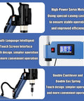 Qugurlid Electric Tapping Machine Flex Arm with 8 Collets, 600W Motor, 312 RPM Variable Speed control panel and servo motor