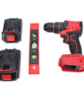 Reliable Cordless Drill Featuring A Brushless Motor And Twin Batteries For No Sweat Drilling 25 Plus One Torque Settings At 1500 RPM and two batteries.