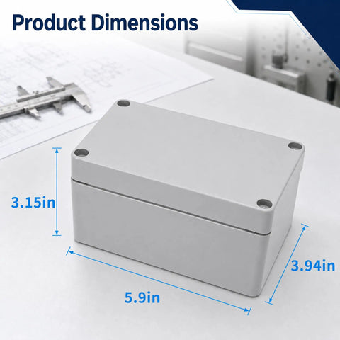 Rock Solid IP67 Aluminum Junction Box Panel Ready Mounting Enclosure With Precision Holes No Leak Seal Corrosion Proof Housing dimensions 5.9x3.15x3.94in