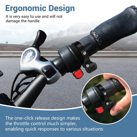 Upgraded Thumb Throttle Adapter For Electric Bikes, Easy Install Throttle Conversion Kit, Replacement Attachment For Rad, Lectric, Pedego, Himiway, Magicycle, And More, Lets You Switch Between Twist Grip And Throttle