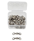 Six Ball Bearing Fishing Swivel With Brass Body And Stainless Rings, Ultra Smooth 360 Rotation, Anti Twist For Saltwater And Freshwater Trolling And Jigging, Heavy Duty 110Lb Test, Size Three in clear box