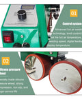 Control panel and silicone pressure wheel of Professional 5500W Hot Air Welding Machine With PID Temp Control for PVC Banners.