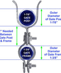 Heavy Duty 1-3/8 In By 1-7/8 In Chain Link Fence Gate Fork Latch Galvanized With Padlock Hole For Easy Install