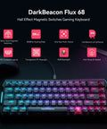 65 Percent Mechanical Gaming Keyboard With Hall Effect Magnetic Switches and Lightning Fast Rapid Trigger Featuring Adjustable Actuation with RGB Backlight.