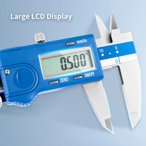 Left Handed Digital Caliper 0-6 Inch 0-150 mm Stainless Steel With Large LCD Screen Dual Units Inch And mm