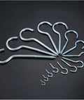 Knockout Vinyl Coated Screw Hooks And Heavy Duty Eye Bolts Designed For Zero Hassle Wall Mounting on wood or drywall, 20 piece bundle.