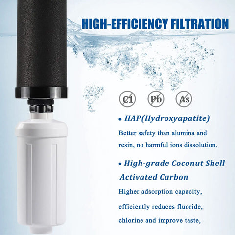 Fluoride Water Filter Replacement For Gravity Filtration Systems PF2 Style Top Notch Filtration That Removes Odor Color