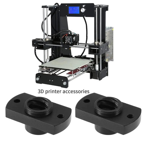 Six Piece T8 Lead Screw POM Nuts Z Axis Replacement Trapezoid Motor Screws Compatible With Creality Ender 3 Pro CR 10 3D Printers Hella Smooth 2mm Thread with black POM nuts