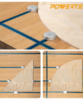 Round T Track Stop 2 Pack Pro Grade For Oval Circular And Angular Woodworking Pieces Lock In Place Clamping System in use.